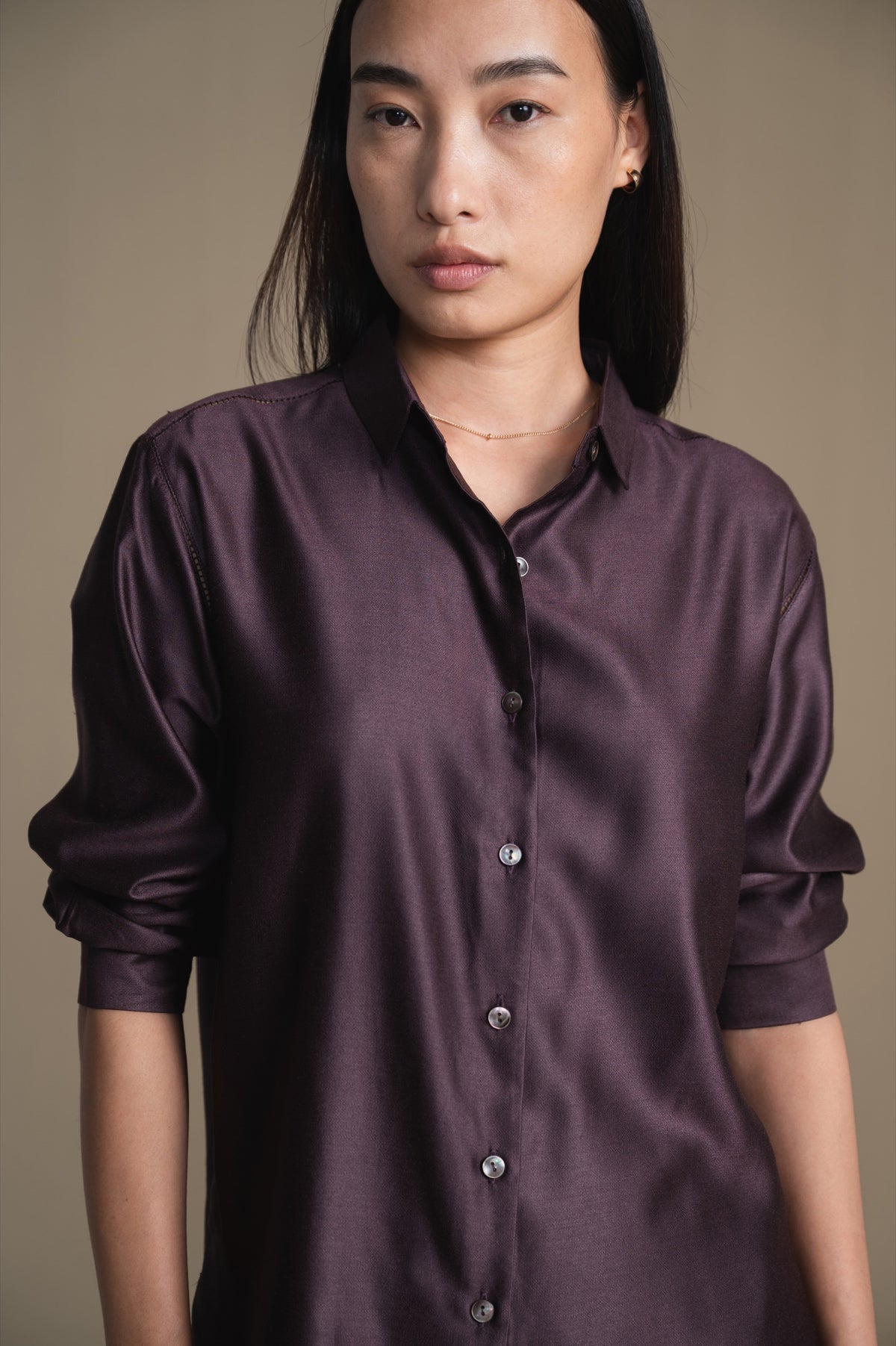 The Button-Down | Aubergine