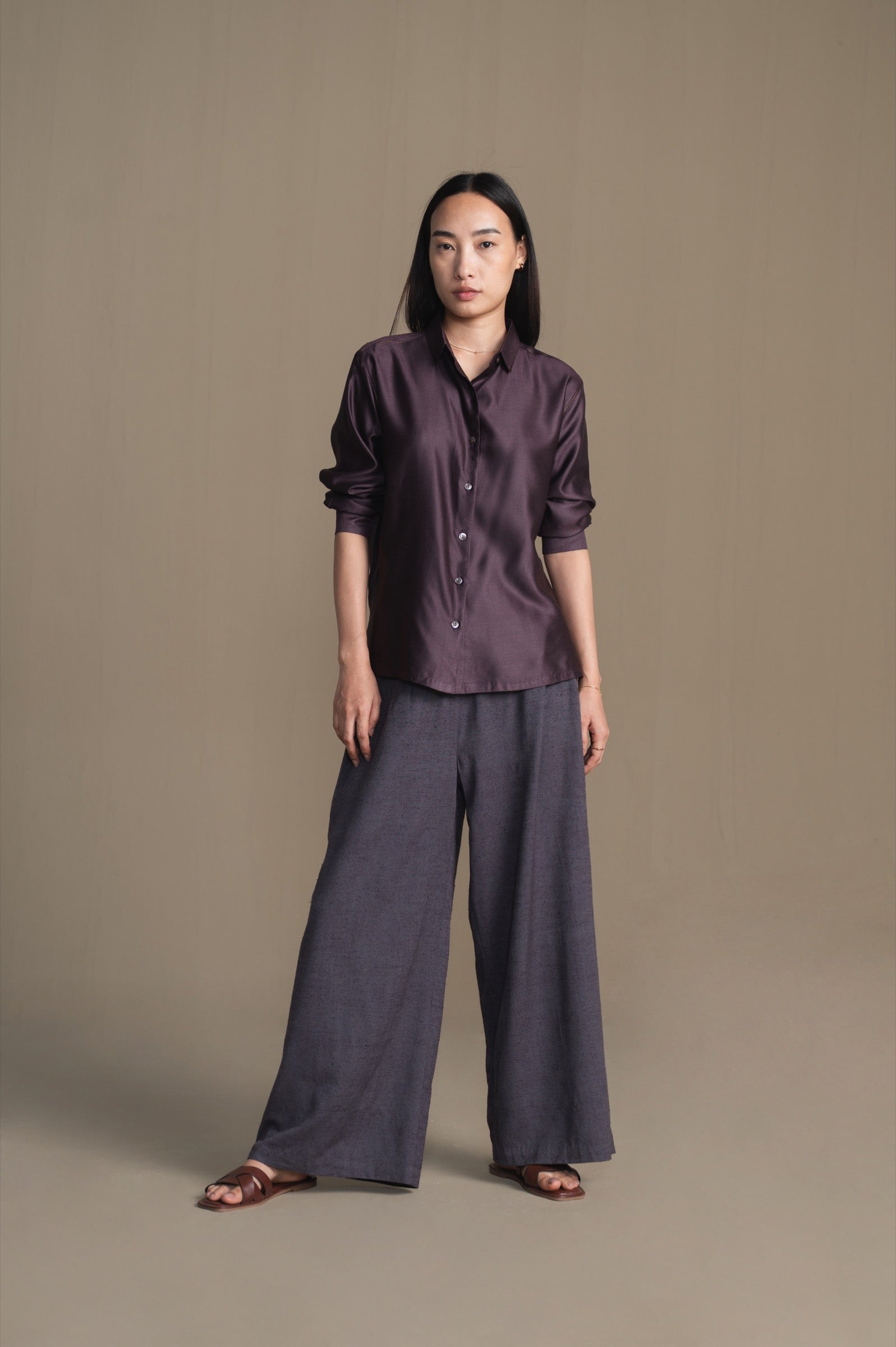 The Button-Down | Aubergine