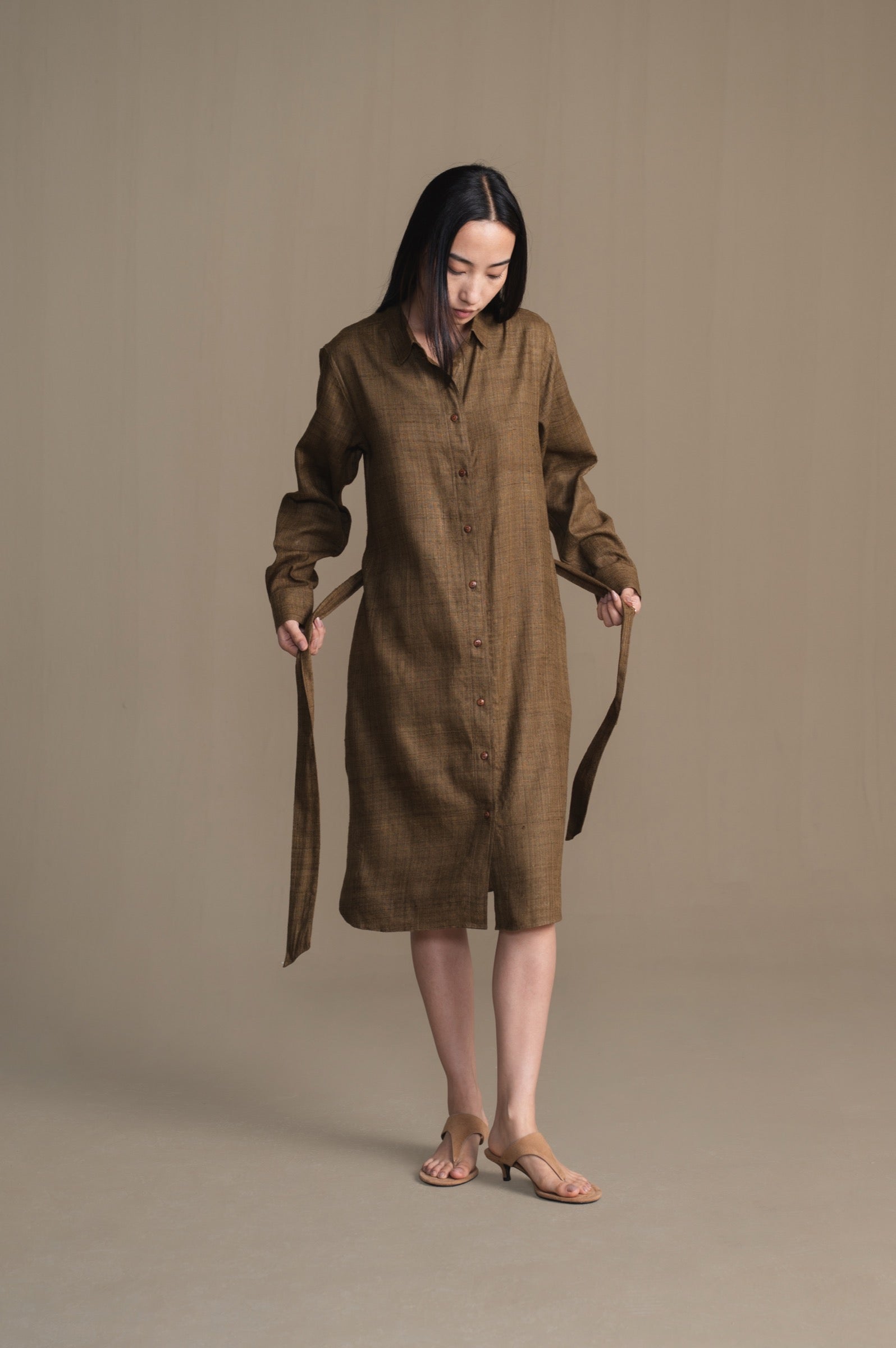 The Charkha Shirt Dress | Moss