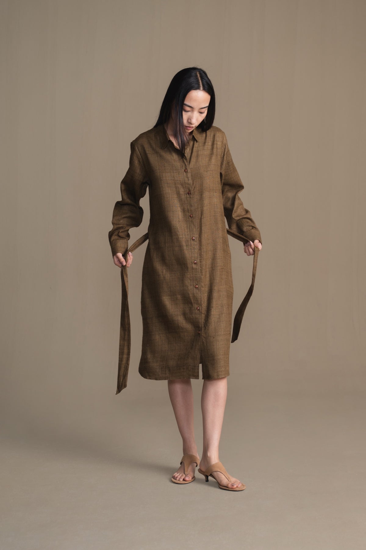 The Charkha Shirt Dress | Moss