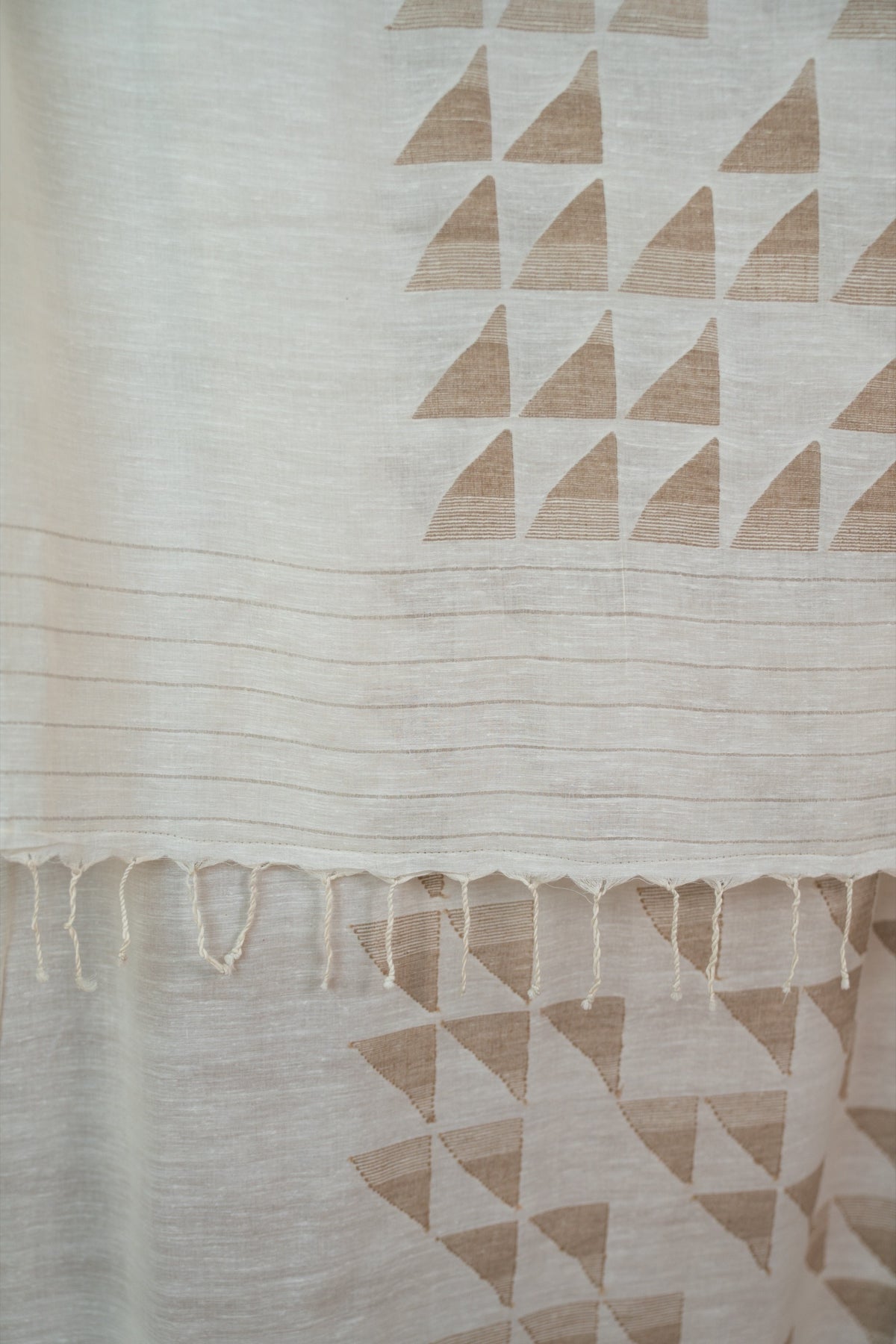 Cascade Jamdani Shawl | Natural & Harvest
