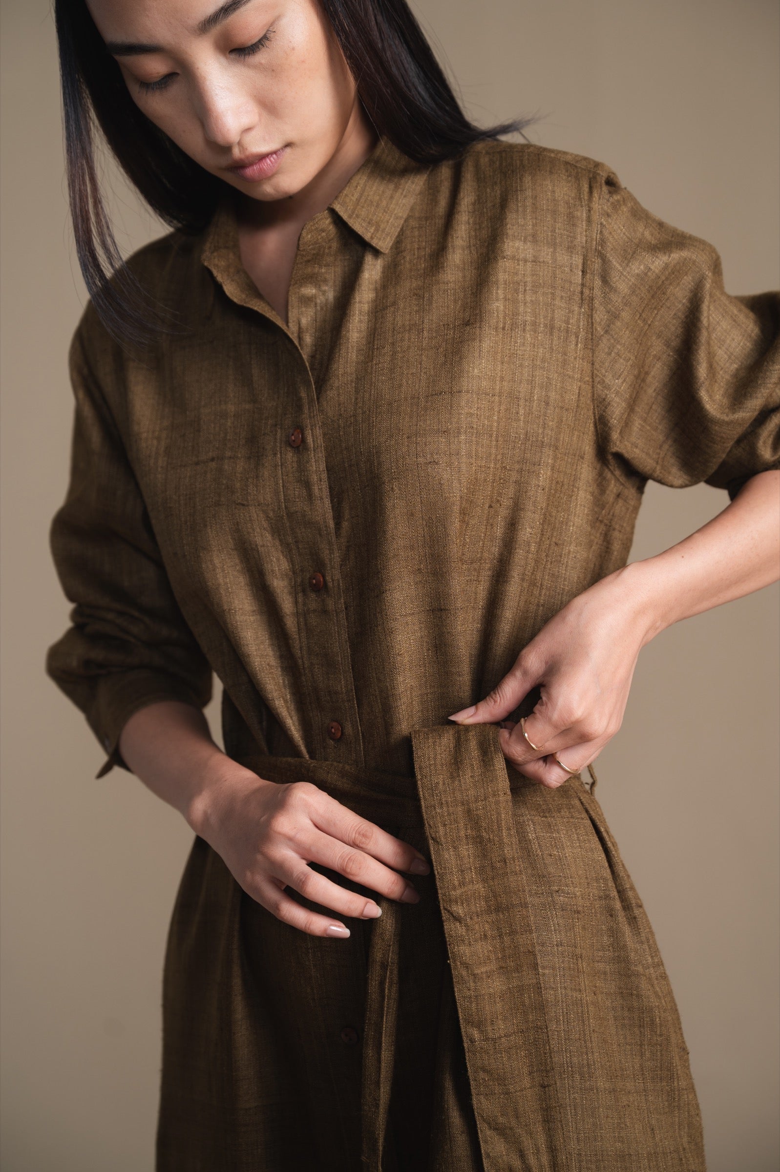 The Charkha Shirt Dress | Moss
