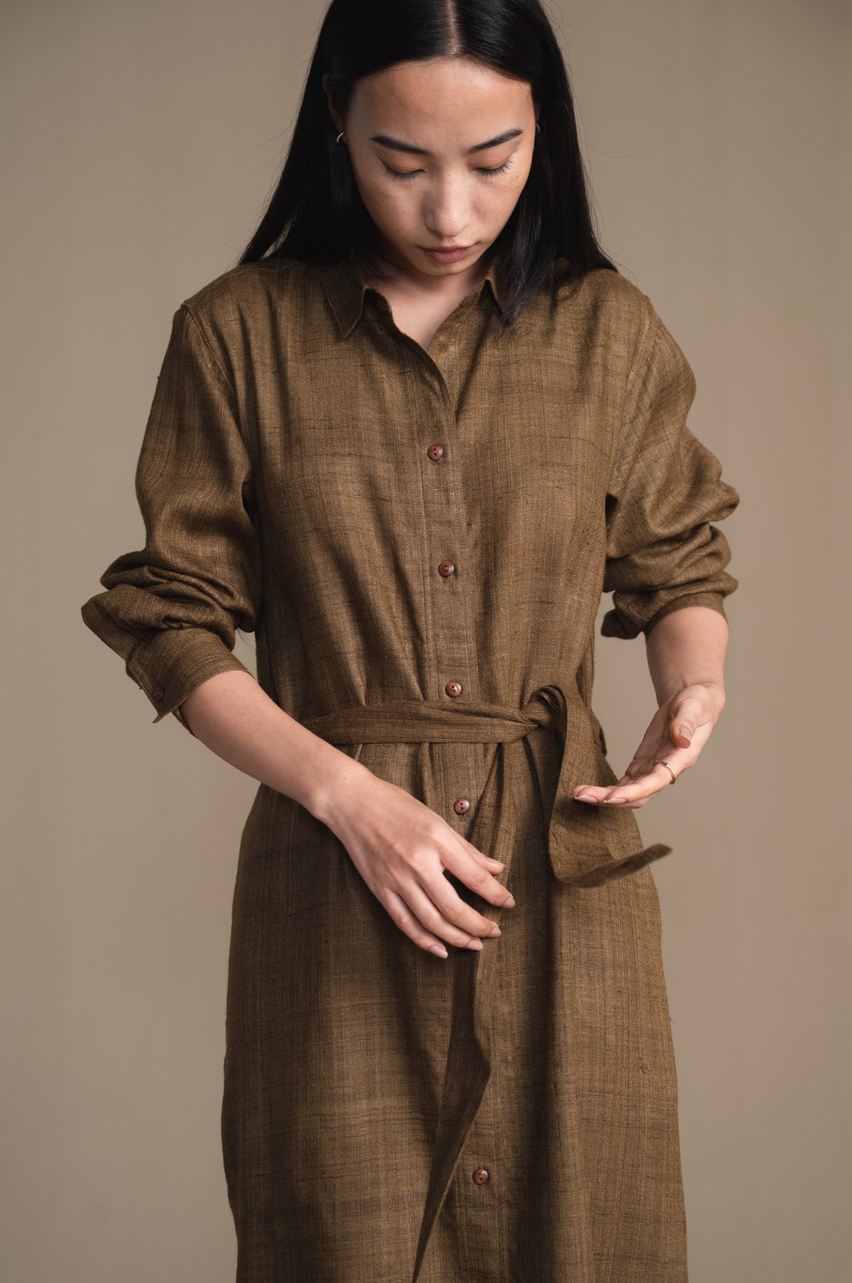 The Charkha Shirt Dress | Moss