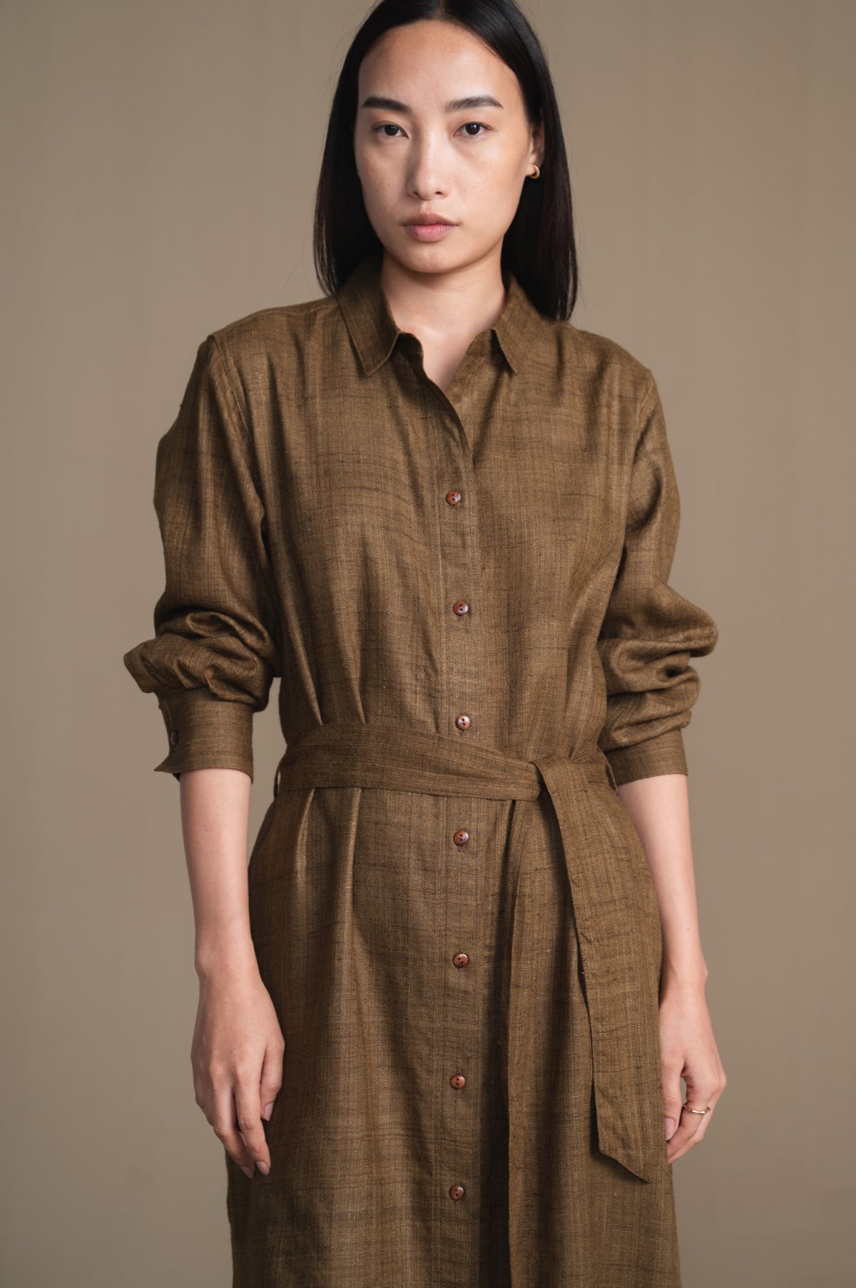 The Charkha Shirt Dress | Moss