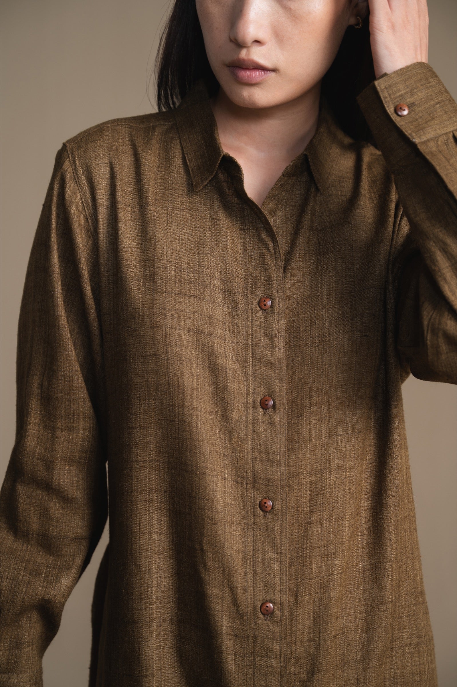 The Charkha Shirt Dress | Moss