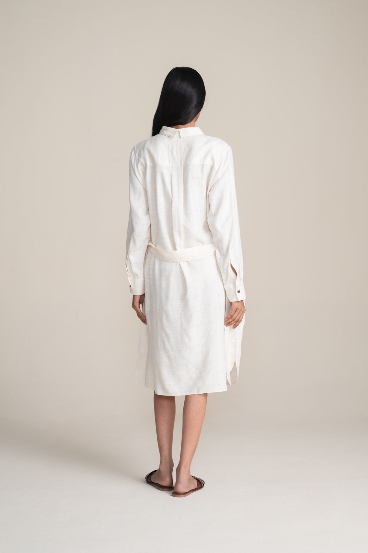 The Charkha Shirt Dress | Ivory