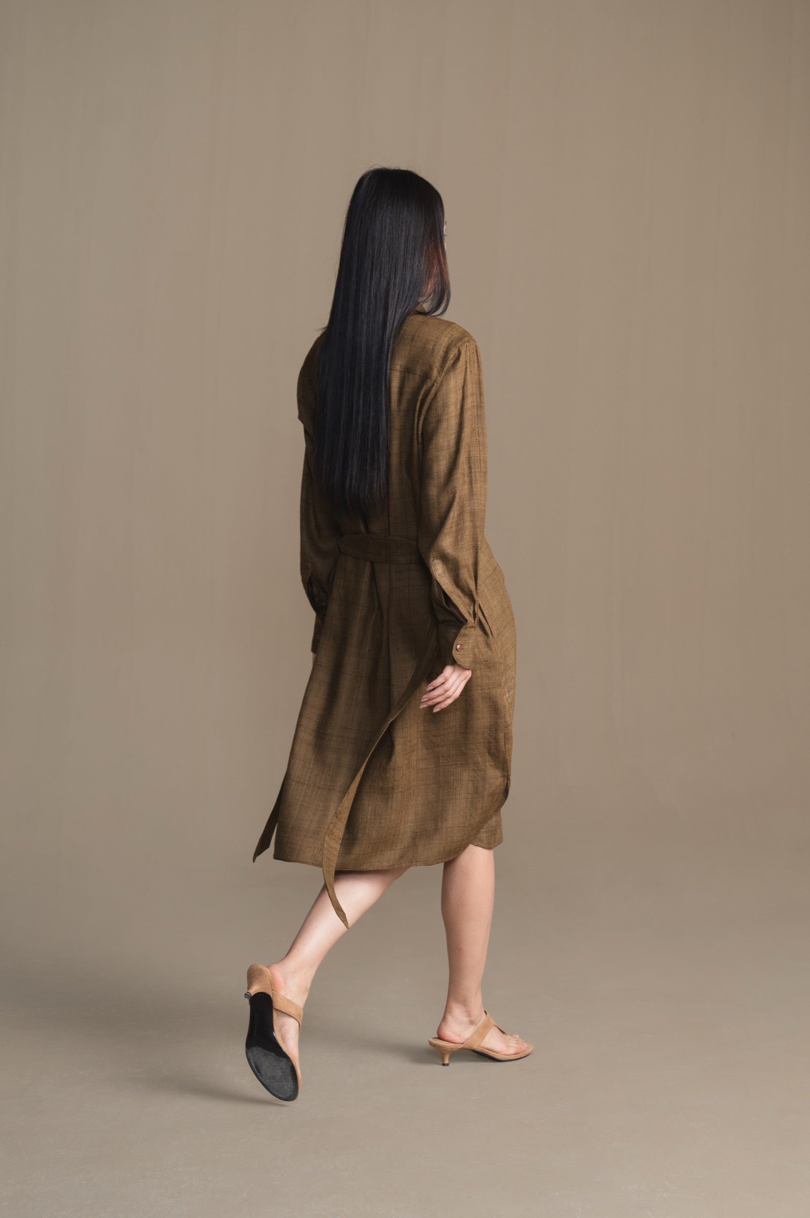 The Charkha Shirt Dress | Moss