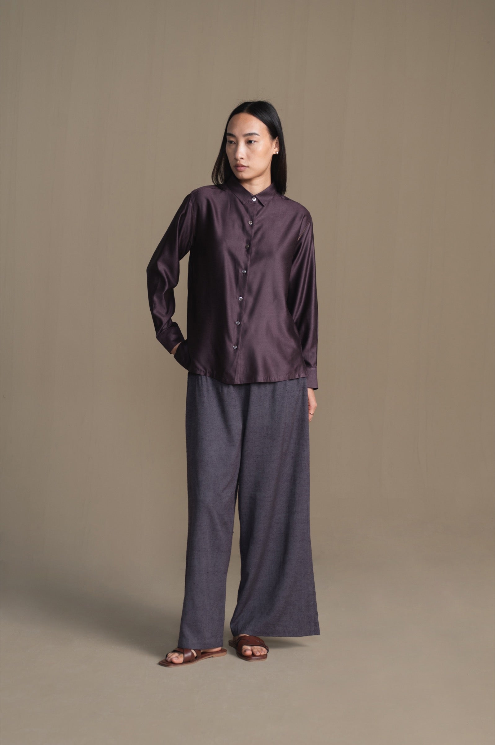The Button-Down | Aubergine