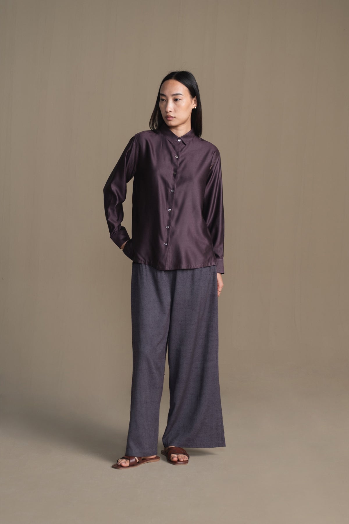 The Button-Down | Aubergine
