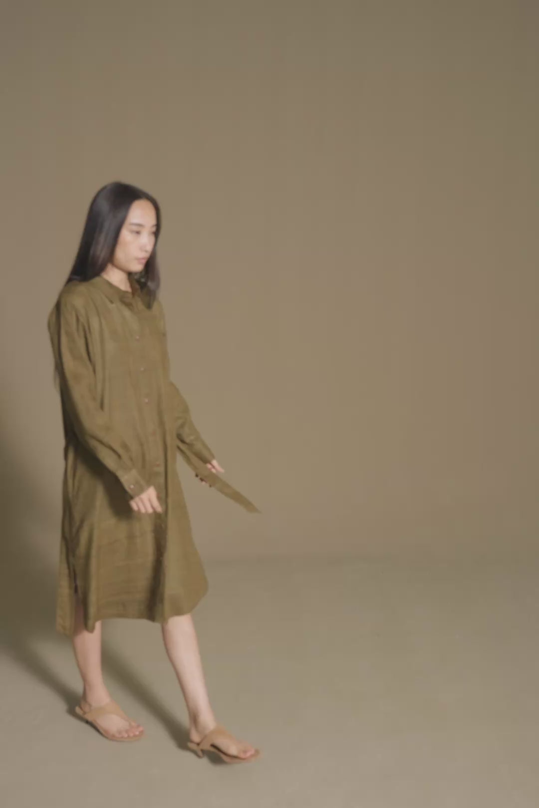 The Charkha Shirt Dress | Moss